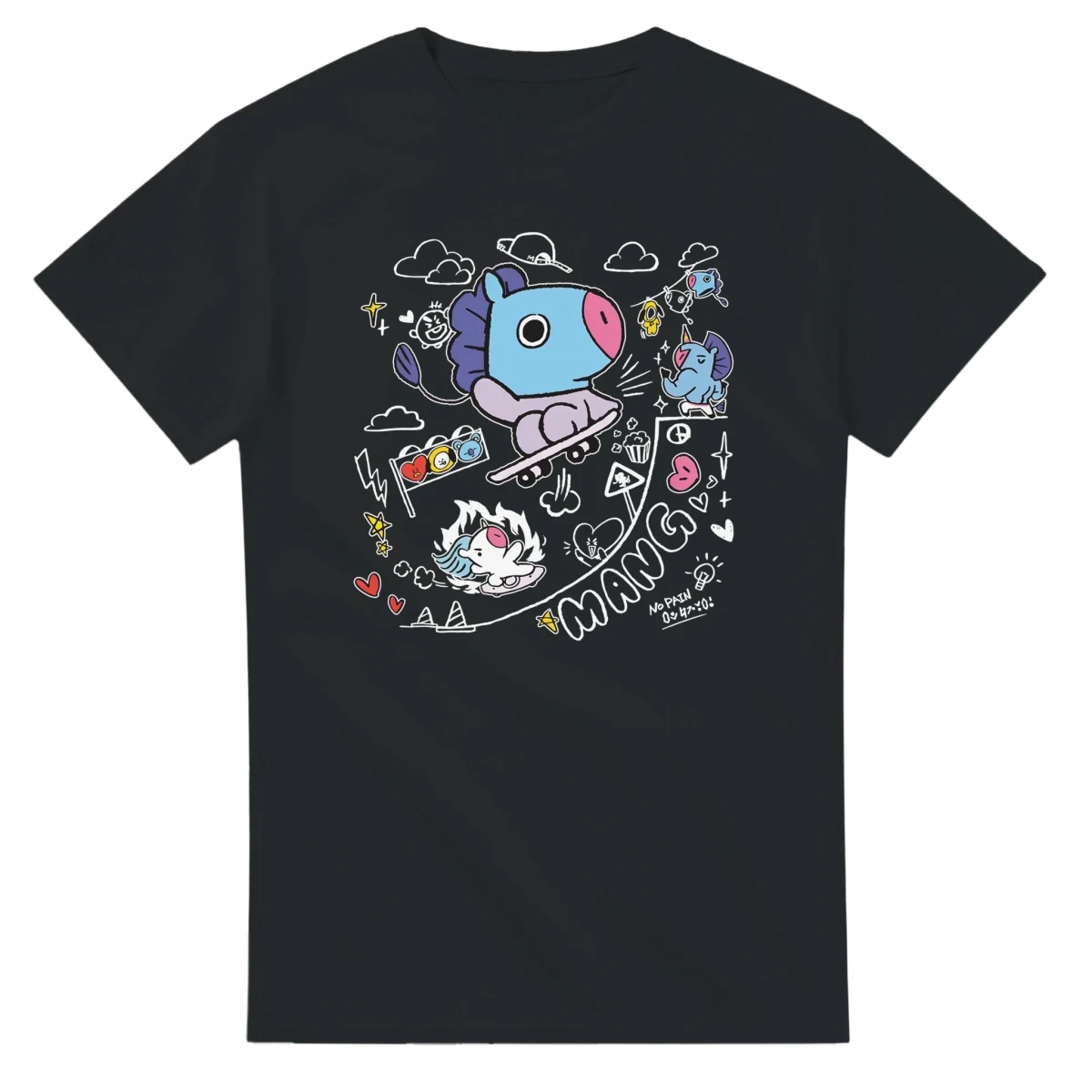 T-shirt Kpop BTS BT21 Mang et Friends - 100% Coton - Style Fun et Kawaii - Style Fun K-Pop