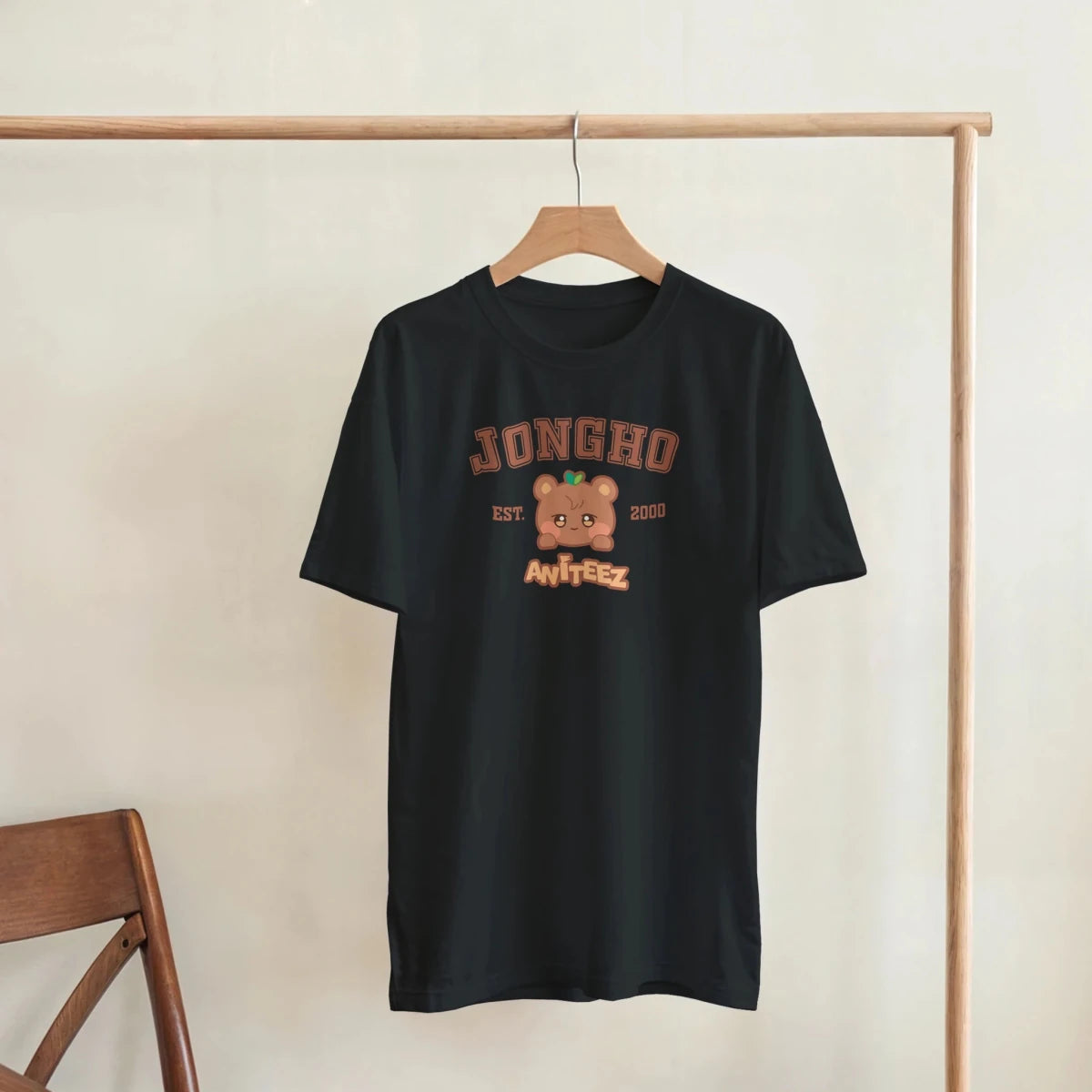 T-shirt Kpop Petit Ours Aniteez (JongHo) - Design Mignon et Nostalgique T-shirt - KAWAII FAVIE