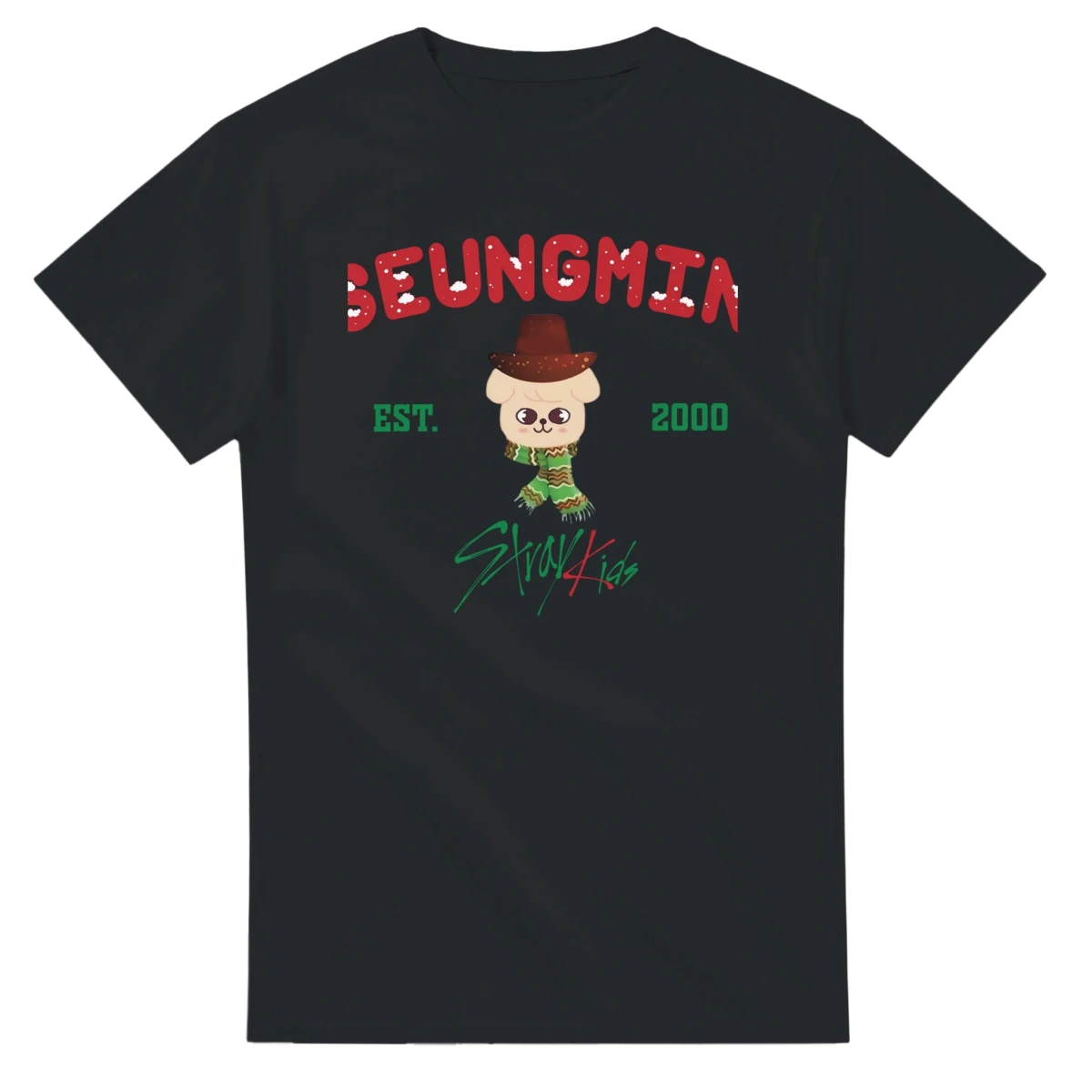 T-shirt Kpop Stray Kids Seungmin | Design Vintage "Hiver" & Style Cowboy - Unisexe T-shirt - KAWAII FAVIE
