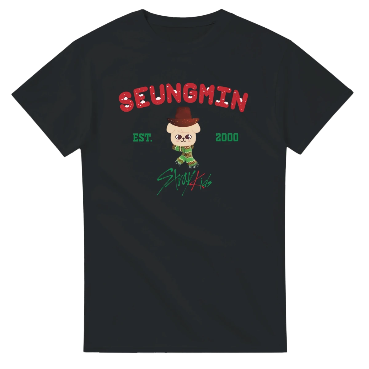 T-shirt Kpop Stray Kids Seungmin | Design Vintage "Hiver" & Style Cowboy - Unisexe T-shirt - KAWAII FAVIE