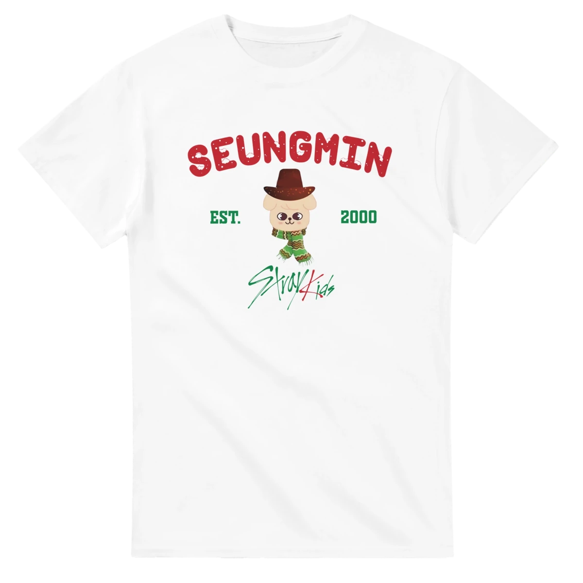 T-shirt Kpop Stray Kids Seungmin | Design Vintage "Hiver" & Style Cowboy - Unisexe T-shirt - KAWAII FAVIE
