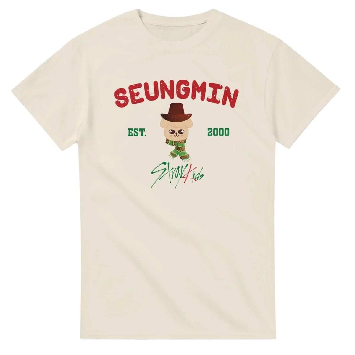 T-shirt Kpop Stray Kids Seungmin | Design Vintage "Hiver" & Style Cowboy - Unisexe T-shirt - KAWAII FAVIE