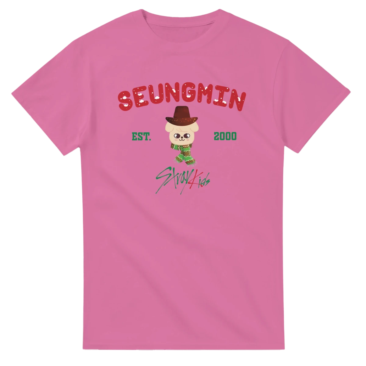 T-shirt Kpop Stray Kids Seungmin | Design Vintage "Hiver" & Style Cowboy - Unisexe T-shirt - KAWAII FAVIE
