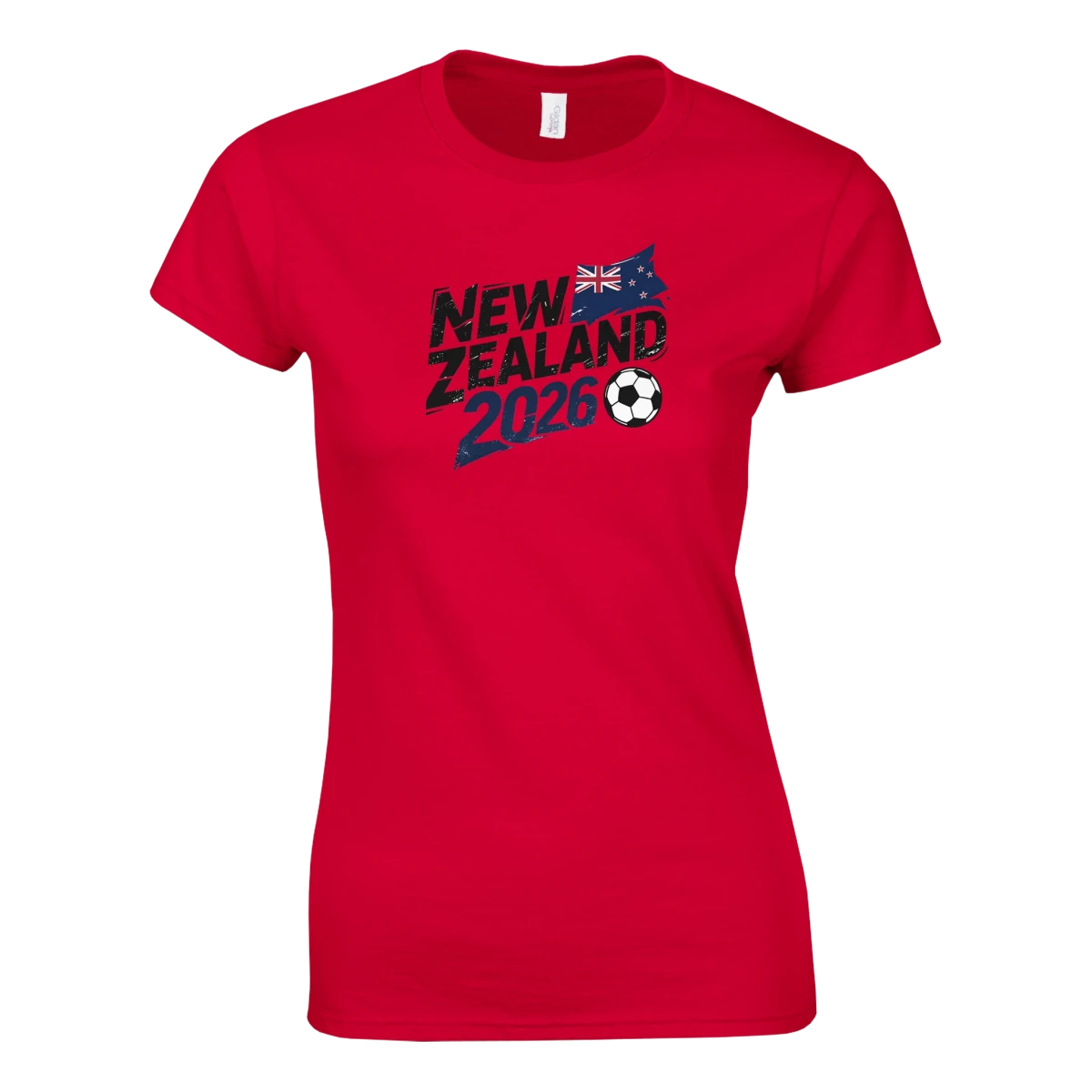 T-shirt Nouvelle-Zélande 2026 - Design Coupe du Monde Football | Maillot Supporters Sélection Nationale pour femme T-shirt- KAWAII FAVIE
