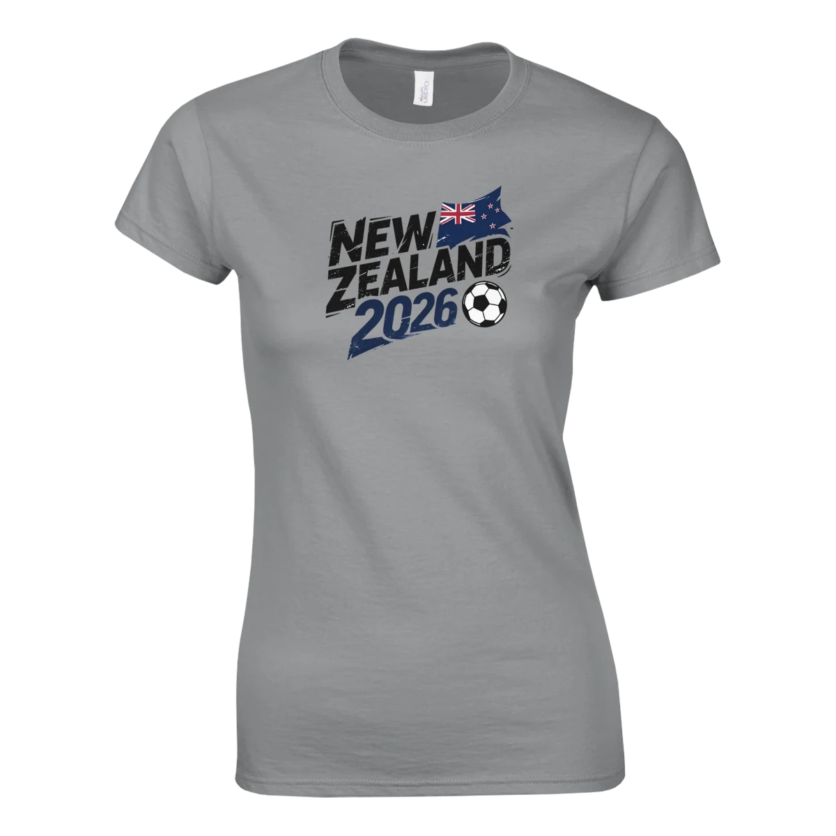 T-shirt Nouvelle-Zélande 2026 - Design Coupe du Monde Football | Maillot Supporters Sélection Nationale pour femme T-shirt- KAWAII FAVIE