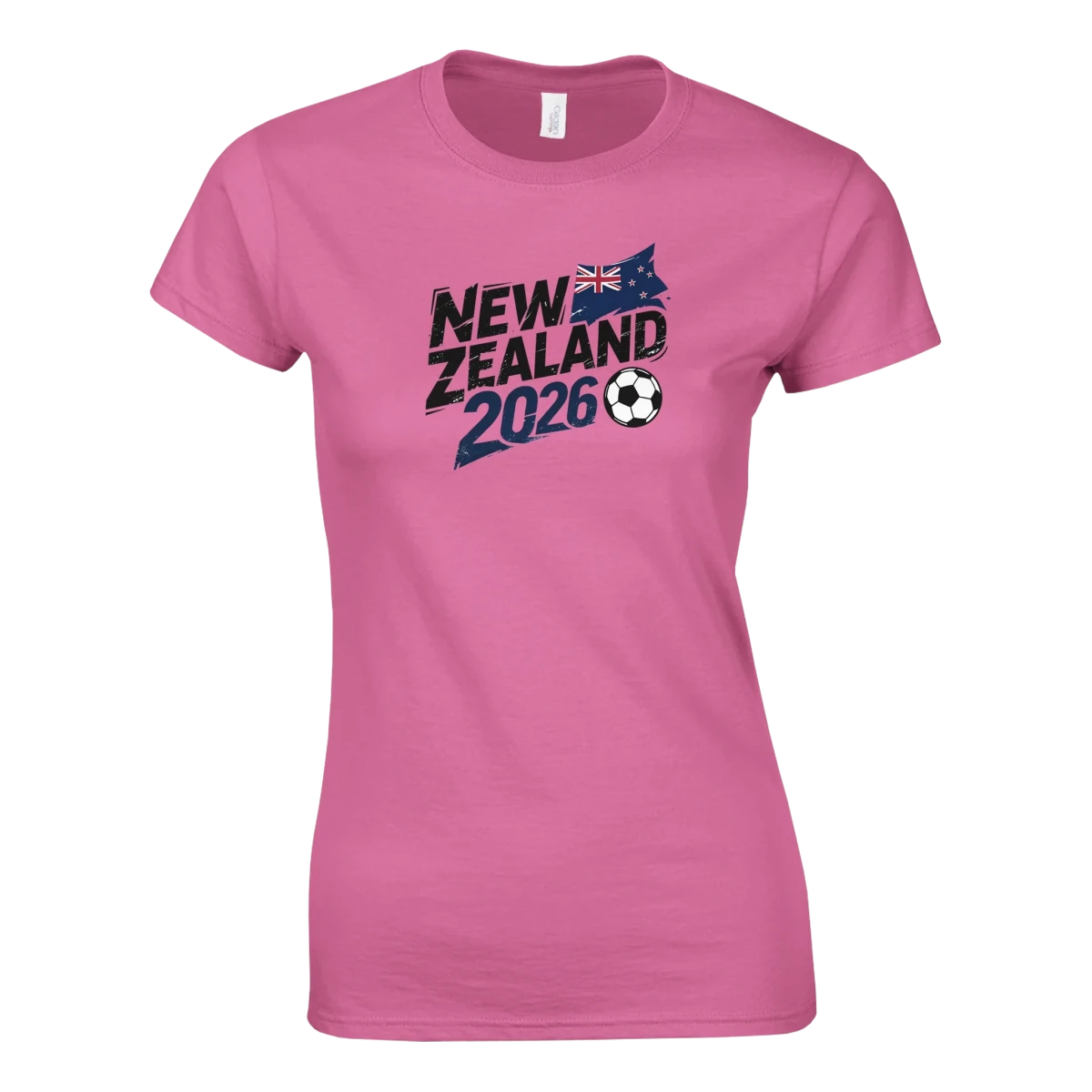 T-shirt Nouvelle-Zélande 2026 - Design Coupe du Monde Football | Maillot Supporters Sélection Nationale pour femme T-shirt- KAWAII FAVIE