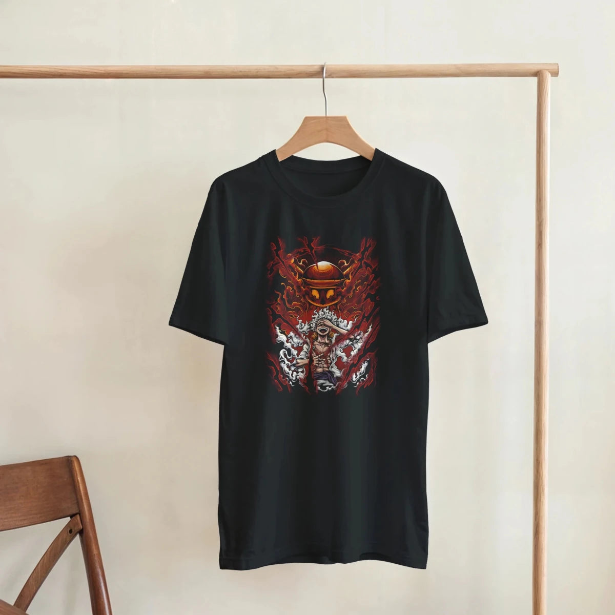 T-shirt One Piece - Luffy « Gear » Énergétique | Design Explosif Homme & Femme T-shirt - KAWAII FAVIE