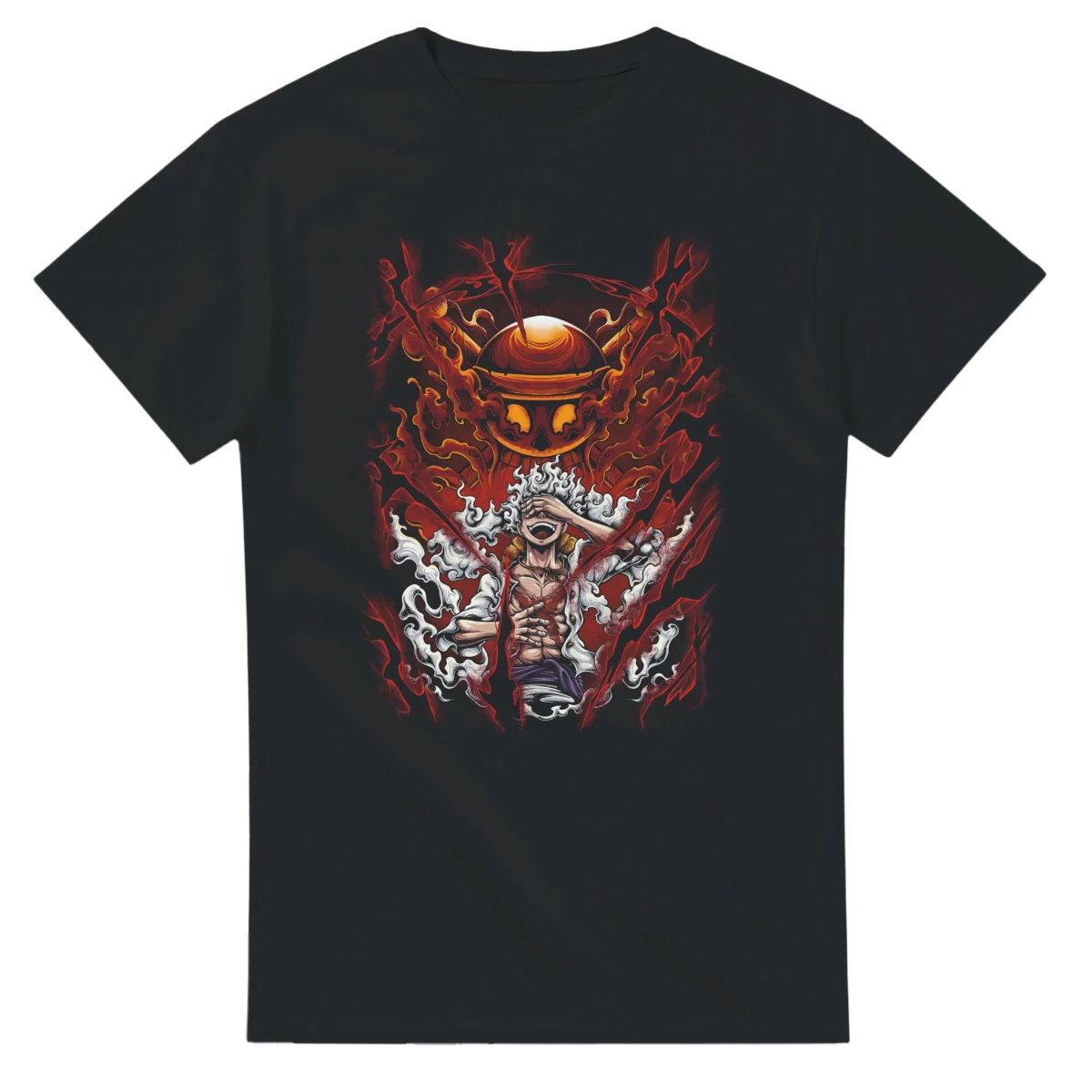 T-shirt One Piece - Luffy « Gear » Énergétique | Design Explosif Homme & Femme T-shirt - KAWAII FAVIE
