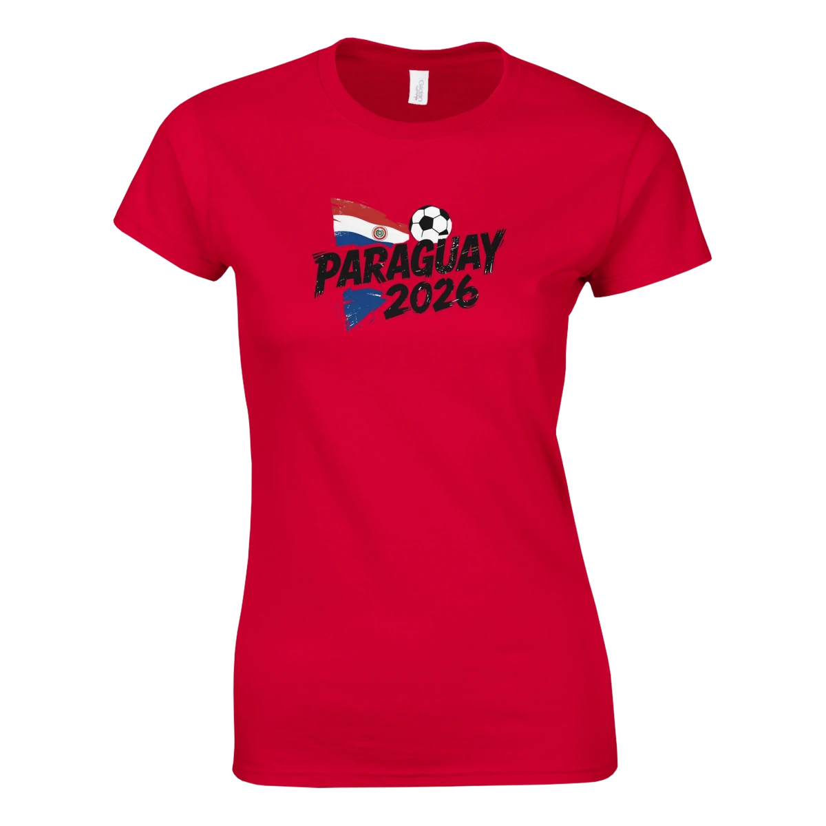 T-shirt Paraguay 2026 - Design Grunge Coupe du Monde Football | Maillot Supporters Sélection Nationale Femme T-shirt- KAWAII FAVIE