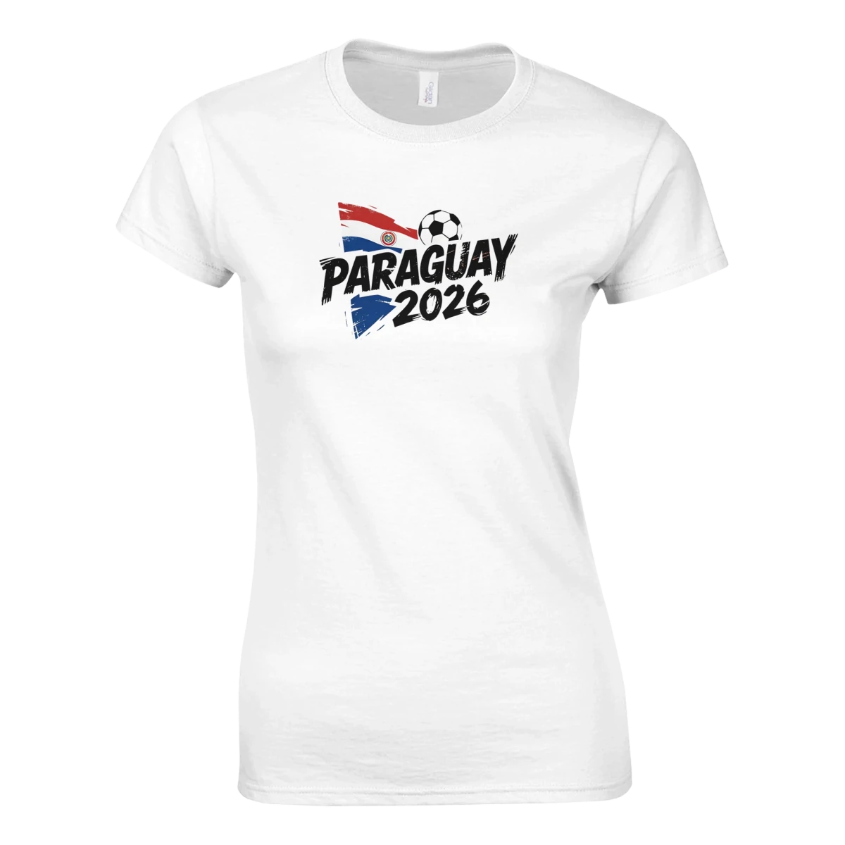T-shirt Paraguay 2026 - Design Grunge Coupe du Monde Football | Maillot Supporters Sélection Nationale Femme T-shirt- KAWAII FAVIE