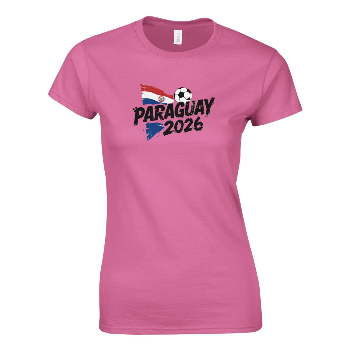 T-shirt Paraguay 2026 - Design Grunge Coupe du Monde Football | Maillot Supporters Sélection Nationale Femme T-shirt- KAWAII FAVIE