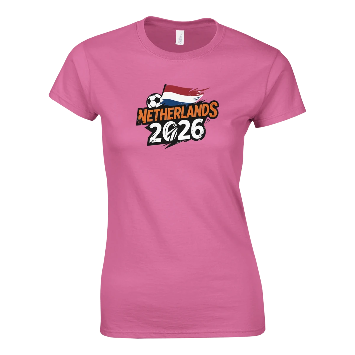 T-shirt Pays-Bas 2026 - Design Football Coupe du Monde | Maillot Supporters Sélection Nationale Femme Style Grunge T-shirt- KAWAII FAVIE