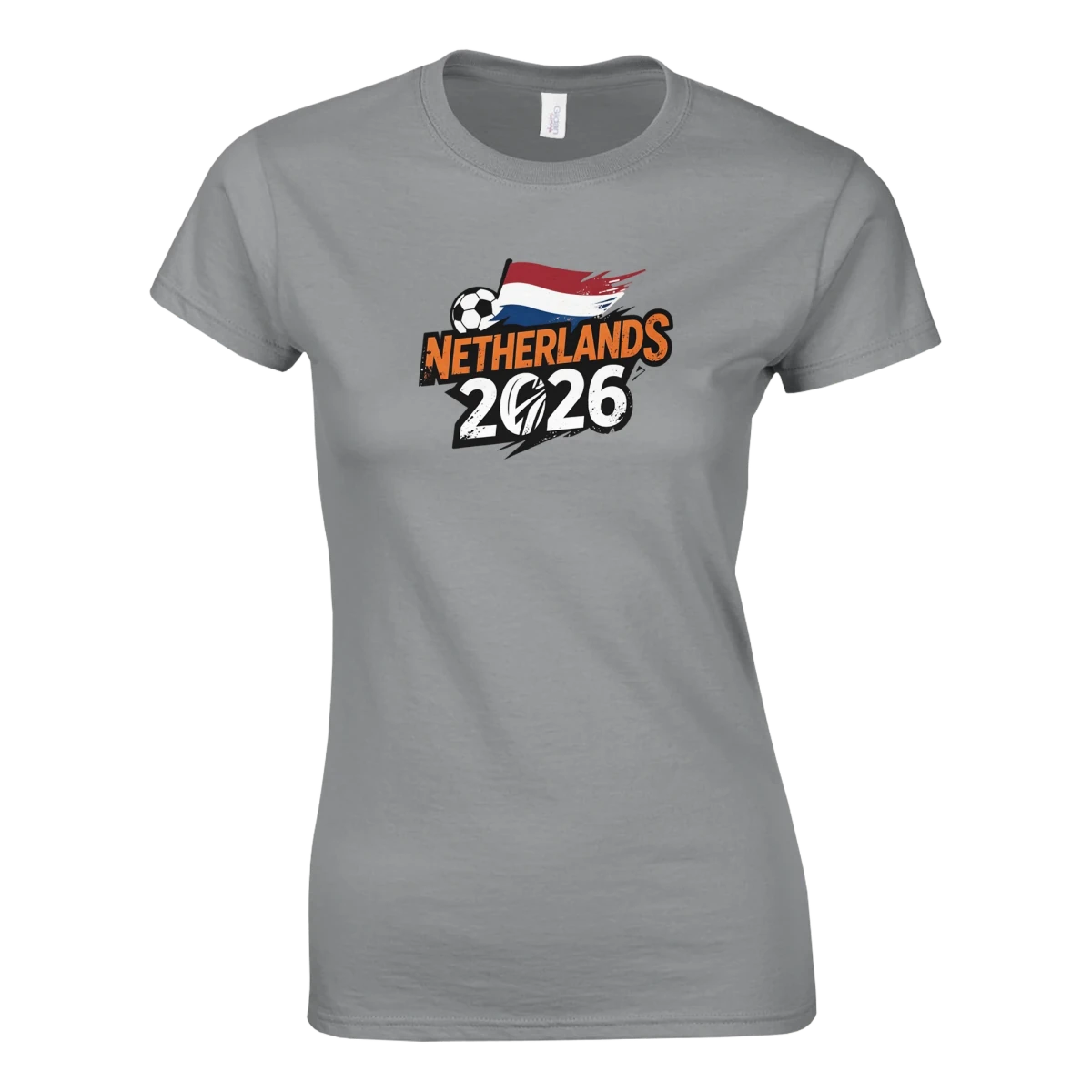 T-shirt Pays-Bas 2026 - Design Football Coupe du Monde | Maillot Supporters Sélection Nationale Femme Style Grunge T-shirt- KAWAII FAVIE