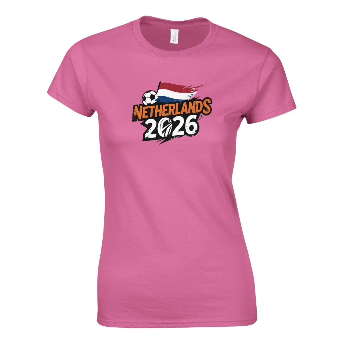 T-shirt Pays-Bas 2026 - Design Football Coupe du Monde | Maillot Supporters Sélection Nationale Femme Style Grunge T-shirt- KAWAII FAVIE