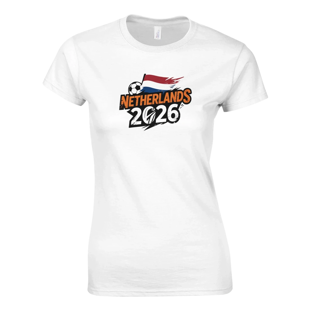 T-shirt Pays-Bas 2026 - Design Football Coupe du Monde | Maillot Supporters Sélection Nationale Femme Style Grunge T-shirt- KAWAII FAVIE