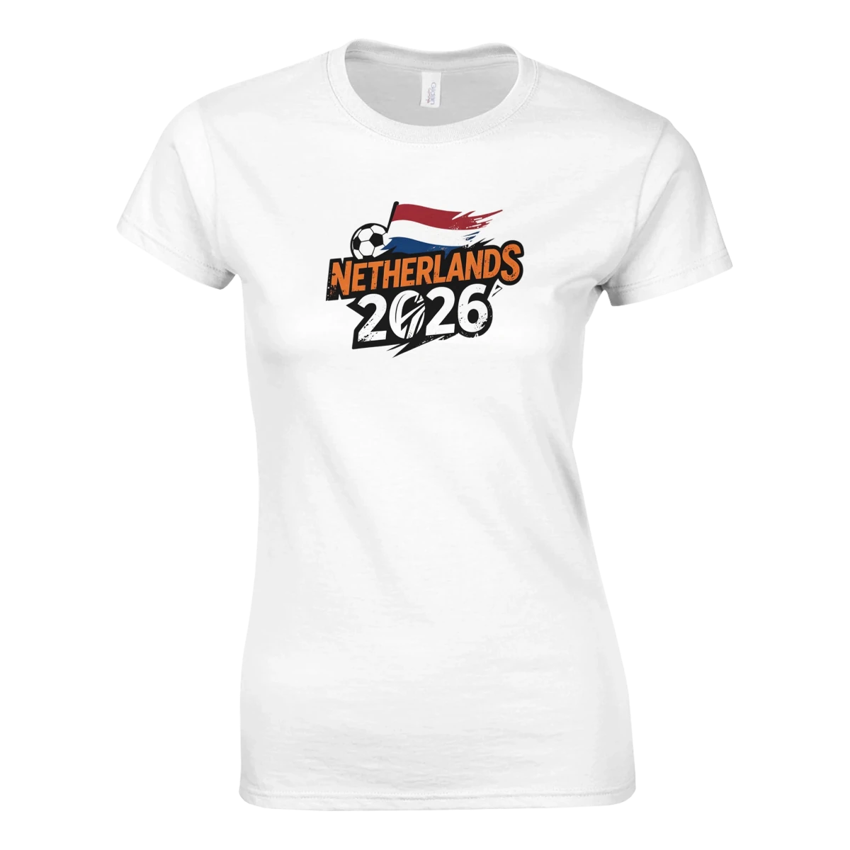 T-shirt Pays-Bas 2026 - Design Football Coupe du Monde | Maillot Supporters Sélection Nationale Femme Style Grunge T-shirt- KAWAII FAVIE