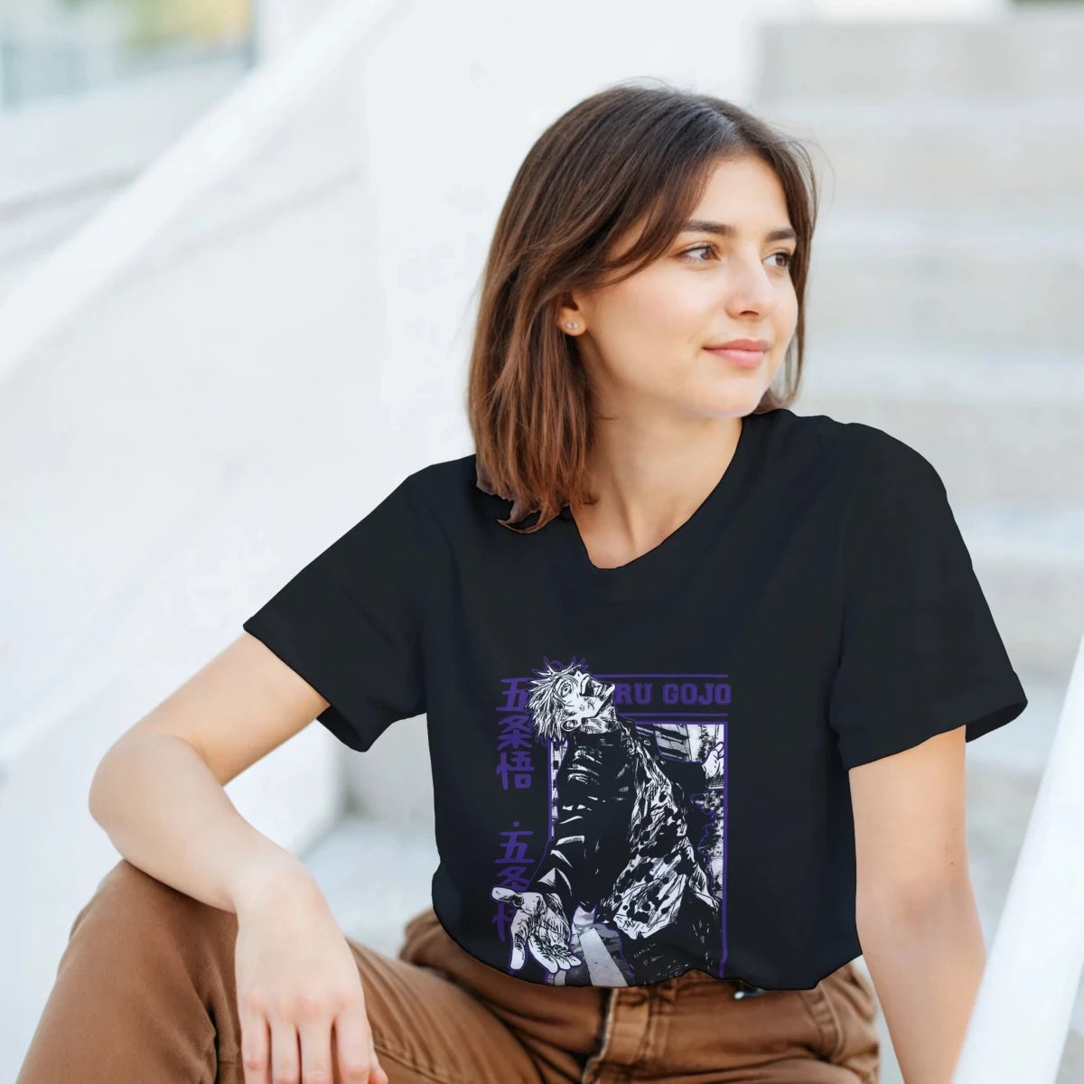 T-shirt Satoru Gojo (Jujutsu Kaisen) - Style Instagram - Coton Premium T-shirt - KAWAII FAVIE