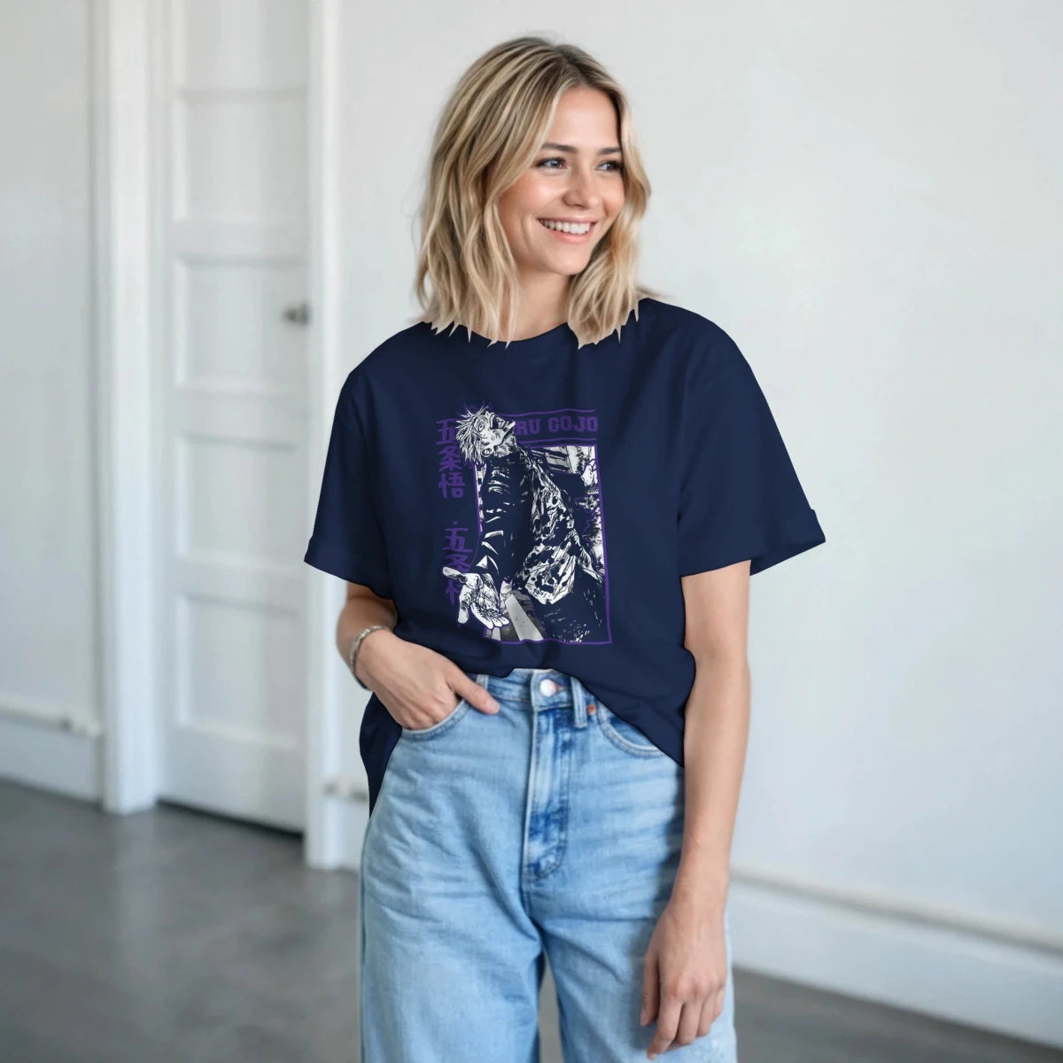 T-shirt Satoru Gojo (Jujutsu Kaisen) - Style Instagram - Coton Premium T-shirt - KAWAII FAVIE