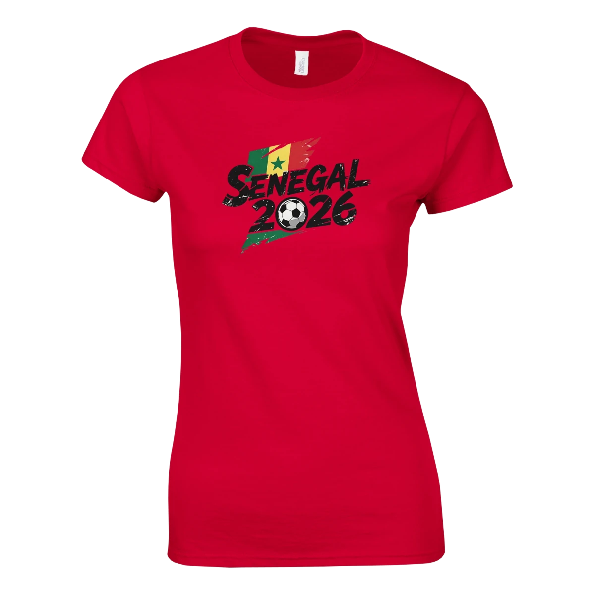 T-shirt Sénégal 2026 - Design Coupe du Monde Football | Maillot Supporters Sélection Nationale pour femme T-shirt- KAWAII FAVIE