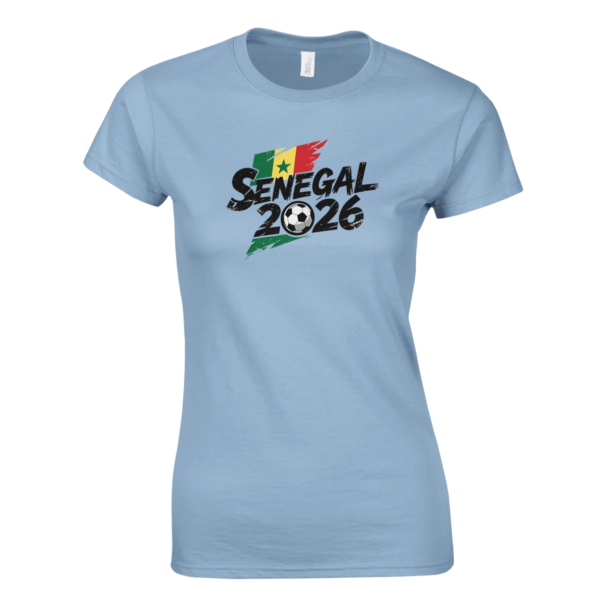 T-shirt Sénégal 2026 - Design Coupe du Monde Football | Maillot Supporters Sélection Nationale pour femme T-shirt- KAWAII FAVIE
