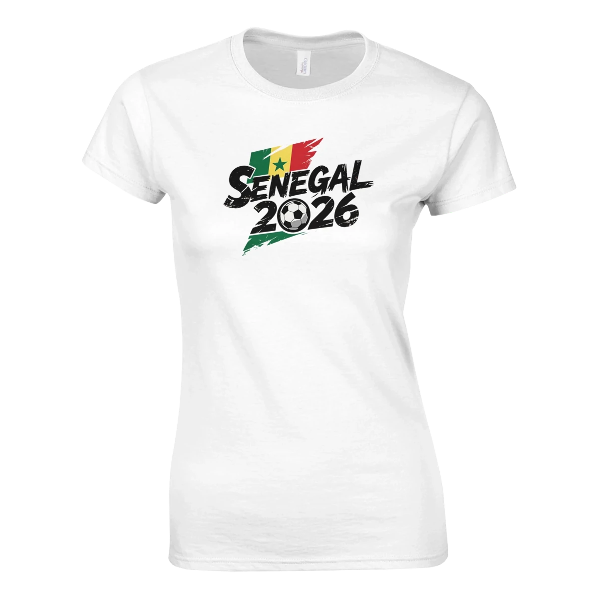 T-shirt Sénégal 2026 - Design Coupe du Monde Football | Maillot Supporters Sélection Nationale pour femme T-shirt- KAWAII FAVIE
