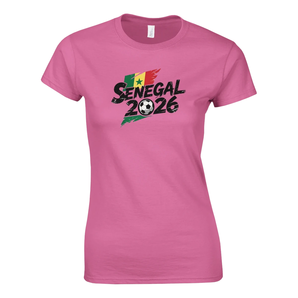 T-shirt Sénégal 2026 - Design Coupe du Monde Football | Maillot Supporters Sélection Nationale pour femme T-shirt- KAWAII FAVIE