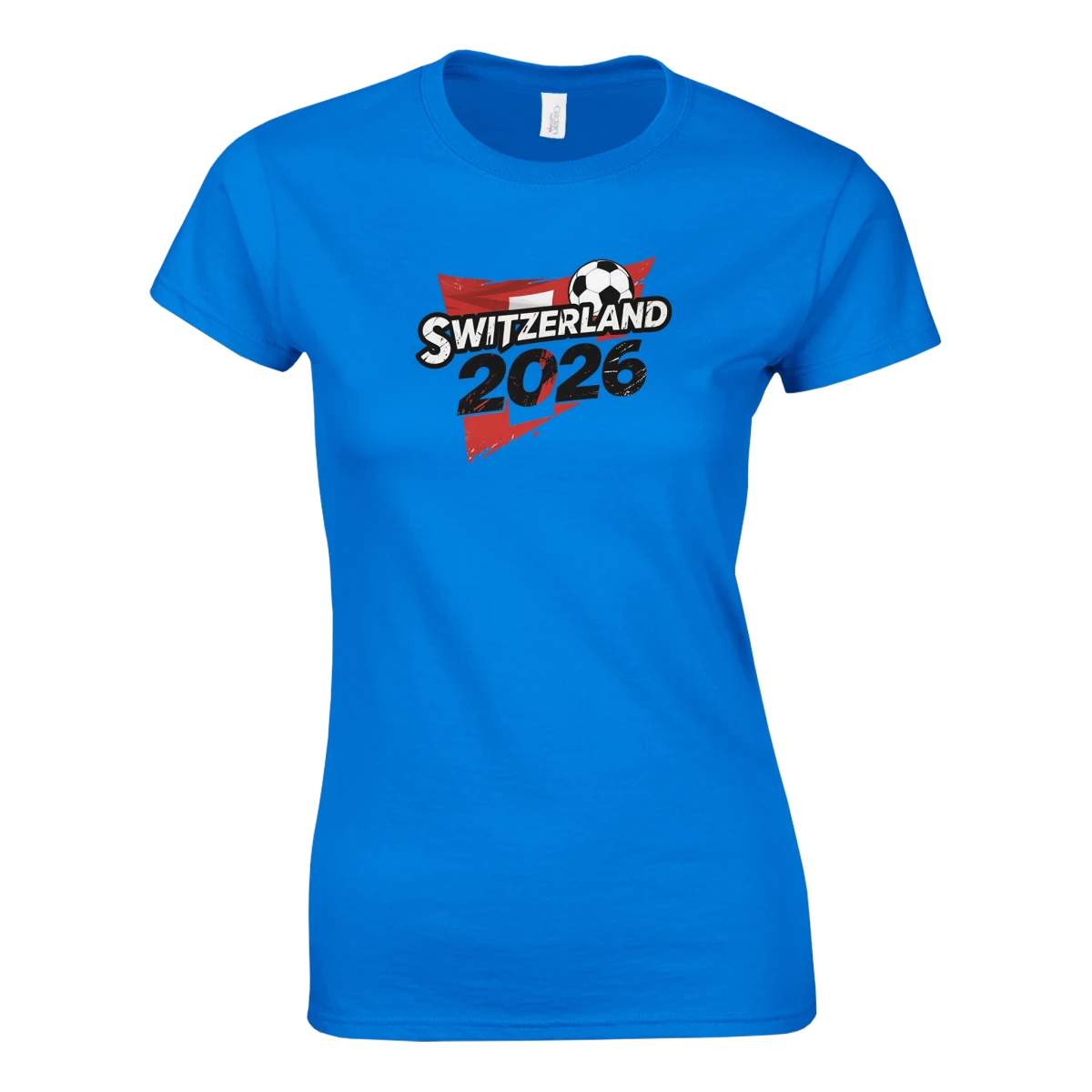 T-shirt Suisse 2026 - Design Coupe du Monde Football | Maillot Supporters Sélection Nationale Femme - Style Urbain & Grunge T-shirt- KAWAII FAVIE