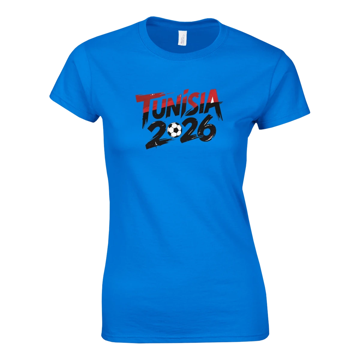 T-shirt Tunisie 2026 - Design Coupe du Monde Football | Maillot Supporters Femme Style Grunge Rouge & Noir T-shirt- KAWAII FAVIE