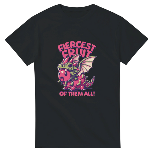 T-shirt Unisexe Coton Lourd - Dragon Mignon « Fiercest Fruit » | Design Unique T-shirt - KAWAII FAVIE