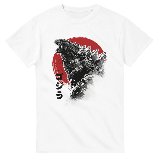 T-shirt Unisexe Coton Lourd | Godzilla - Design d'Estampe Original Japonais T-shirt - KAWAII FAVIE
