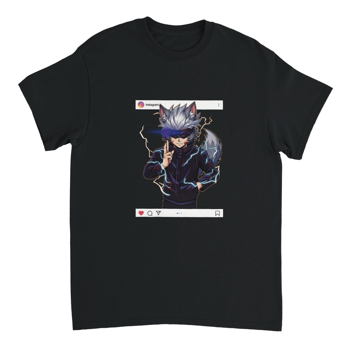 T-shirt Unisexe Coton Lourd | Ruka Cos Gojo (Jujutsu Kaisen) - Style Décontracté & Instagrammable T-shirt - KAWAII FAVIE