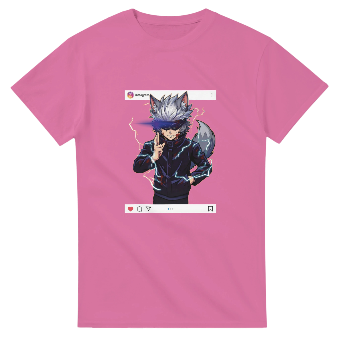 T-shirt Unisexe Coton Lourd | Ruka Cos Gojo (Jujutsu Kaisen) - Style Décontracté & Instagrammable T-shirt - KAWAII FAVIE