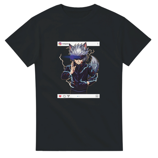 T-shirt Unisexe Coton Lourd | Ruka Cos Gojo (Jujutsu Kaisen) - Style Décontracté & Instagrammable T-shirt - KAWAII FAVIE