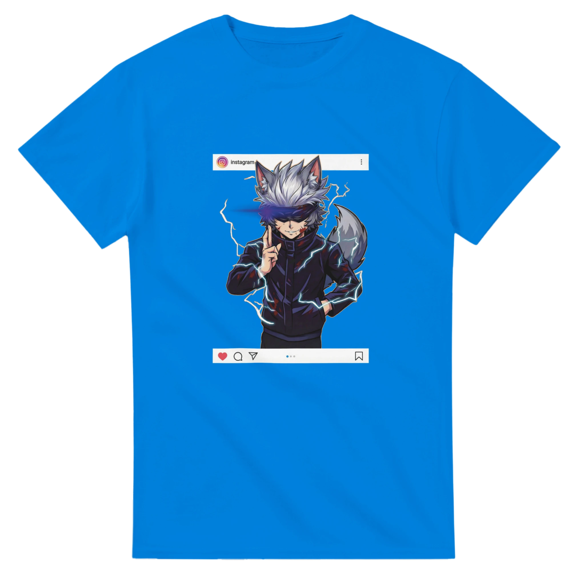 T-shirt Unisexe Coton Lourd | Ruka Cos Gojo (Jujutsu Kaisen) - Style Décontracté & Instagrammable T-shirt - KAWAII FAVIE