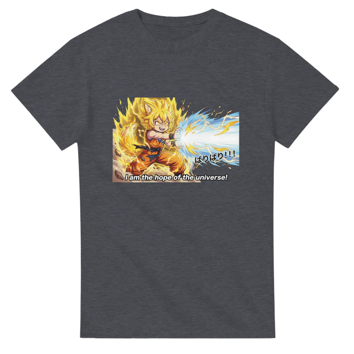 T-shirt Unisexe Lourd - Transformation Super Saiyan de Ruka | Dragon Ball T-shirt - KAWAII FAVIE