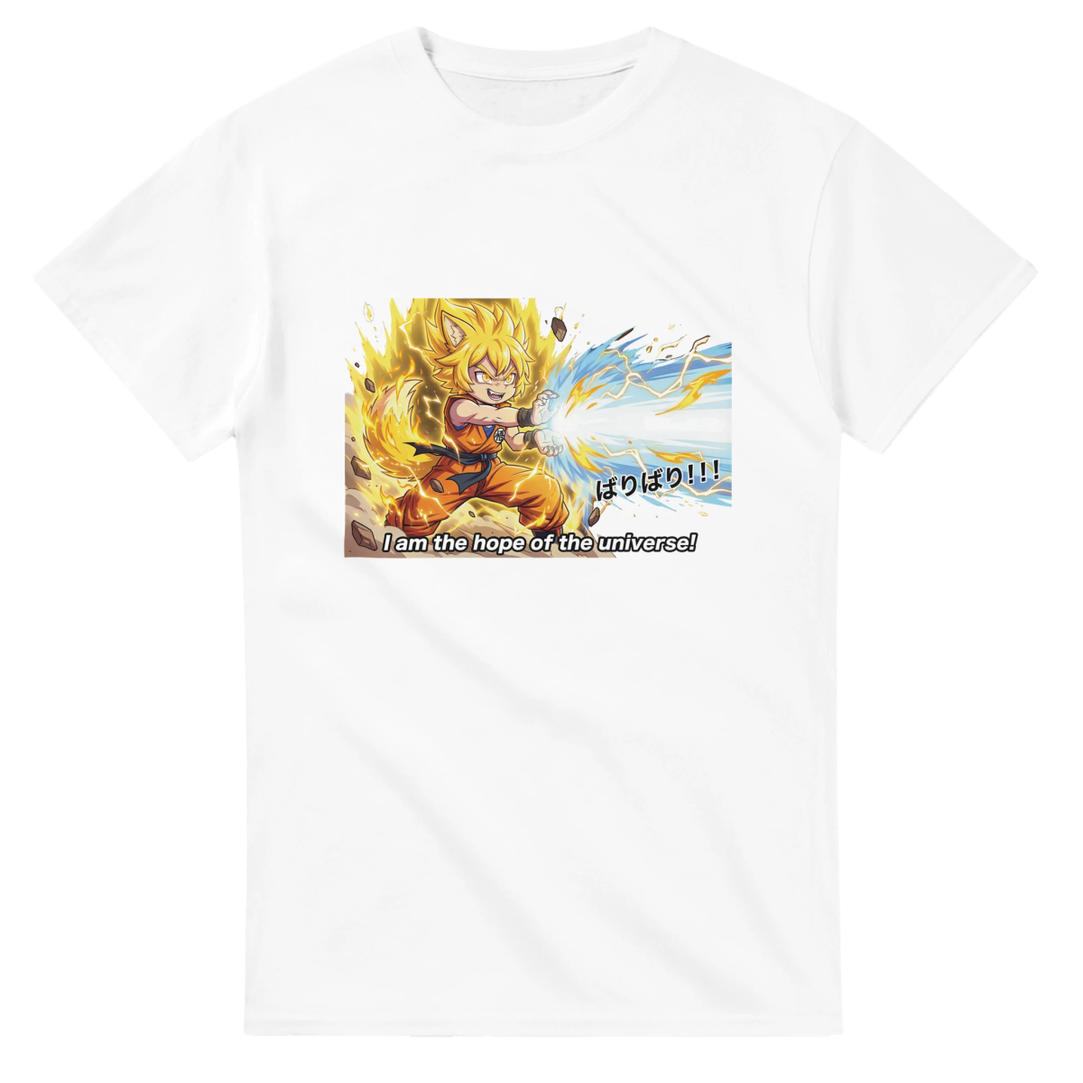 T-shirt Unisexe Lourd - Transformation Super Saiyan de Ruka | Dragon Ball T-shirt - KAWAII FAVIE