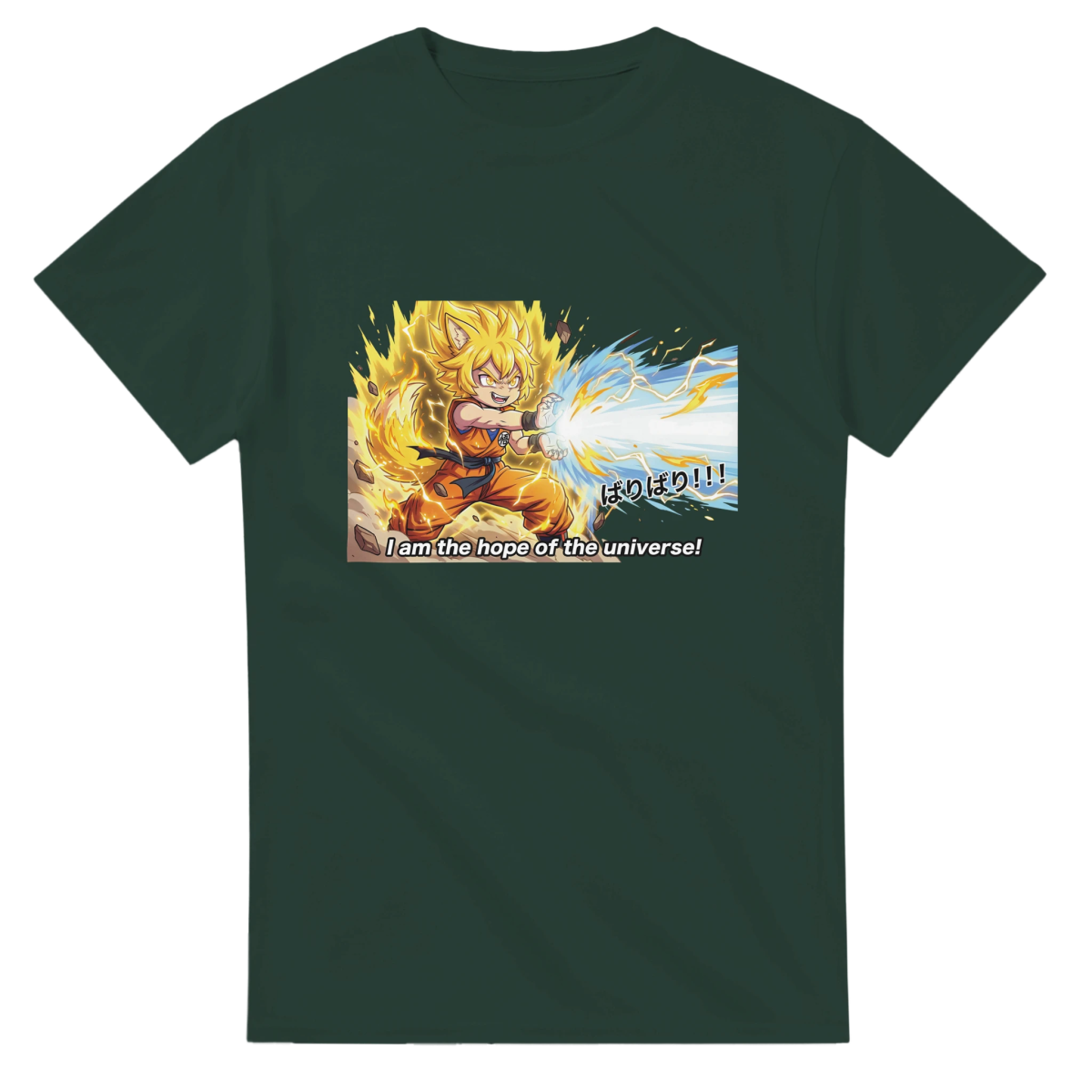 T-shirt Unisexe Lourd - Transformation Super Saiyan de Ruka | Dragon Ball T-shirt - KAWAII FAVIE