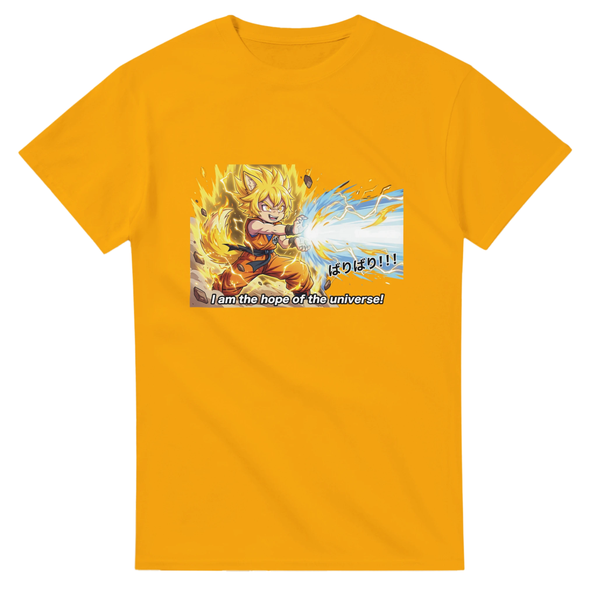 T-shirt Unisexe Lourd - Transformation Super Saiyan de Ruka | Dragon Ball T-shirt - KAWAII FAVIE