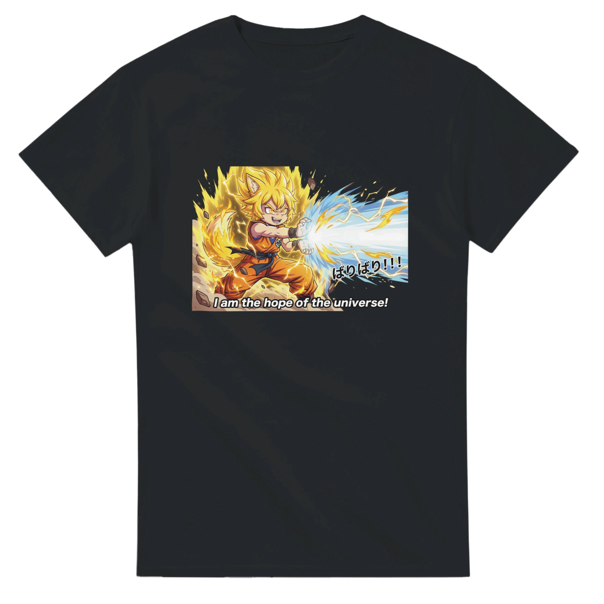 T-shirt Unisexe Lourd - Transformation Super Saiyan de Ruka | Dragon Ball T-shirt - KAWAII FAVIE