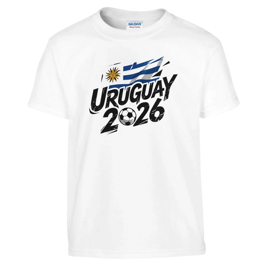 T-shirt Uruguay 2026 - Design Coupe du Monde Football | Maillot Supporters Sélection Nationale pour enfant T-shirt - KAWAII FAVIE