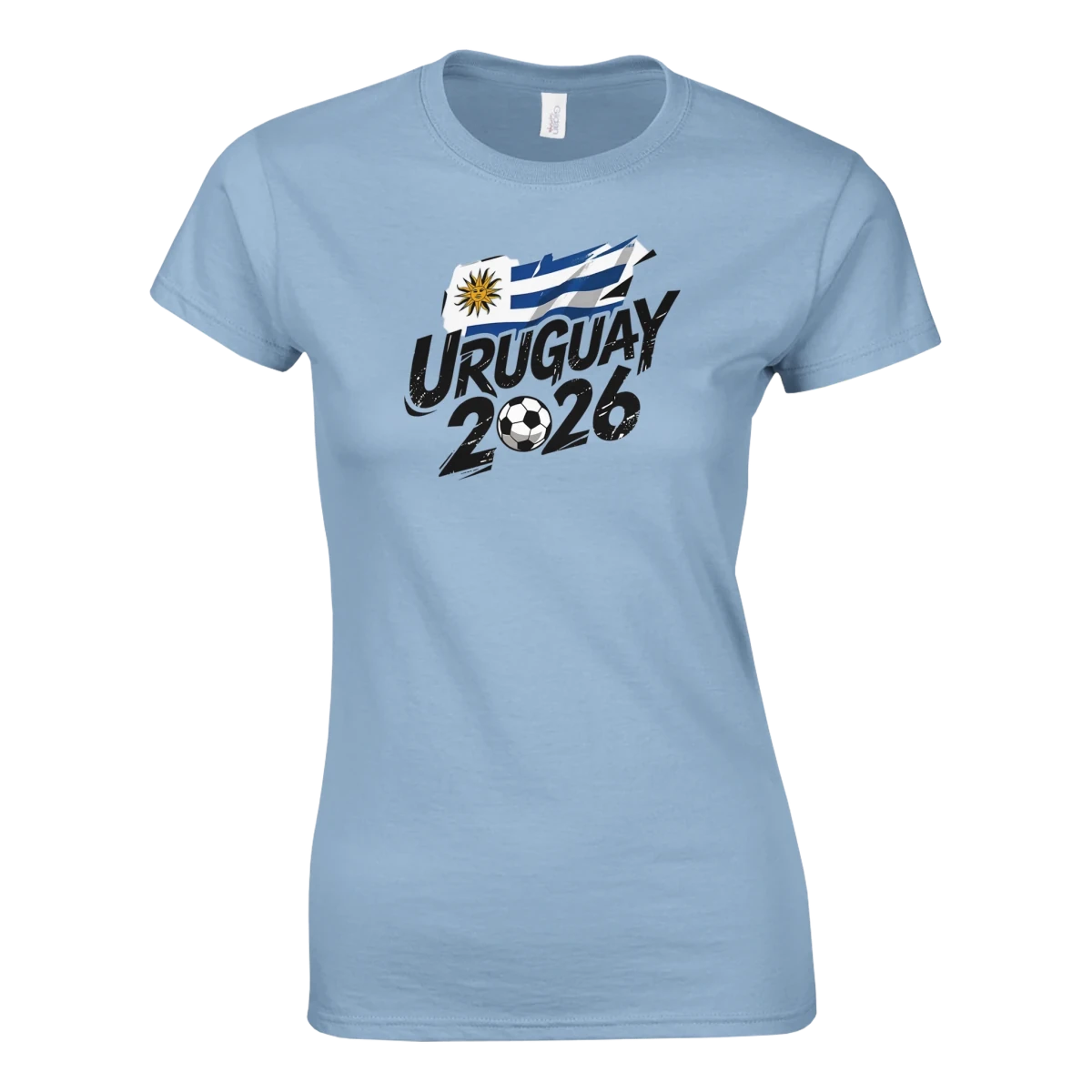 T-shirt Uruguay 2026 - Design Coupe du Monde Football | Maillot Supporters Sélection Nationale pour femme T-shirt - KAWAII FAVIE