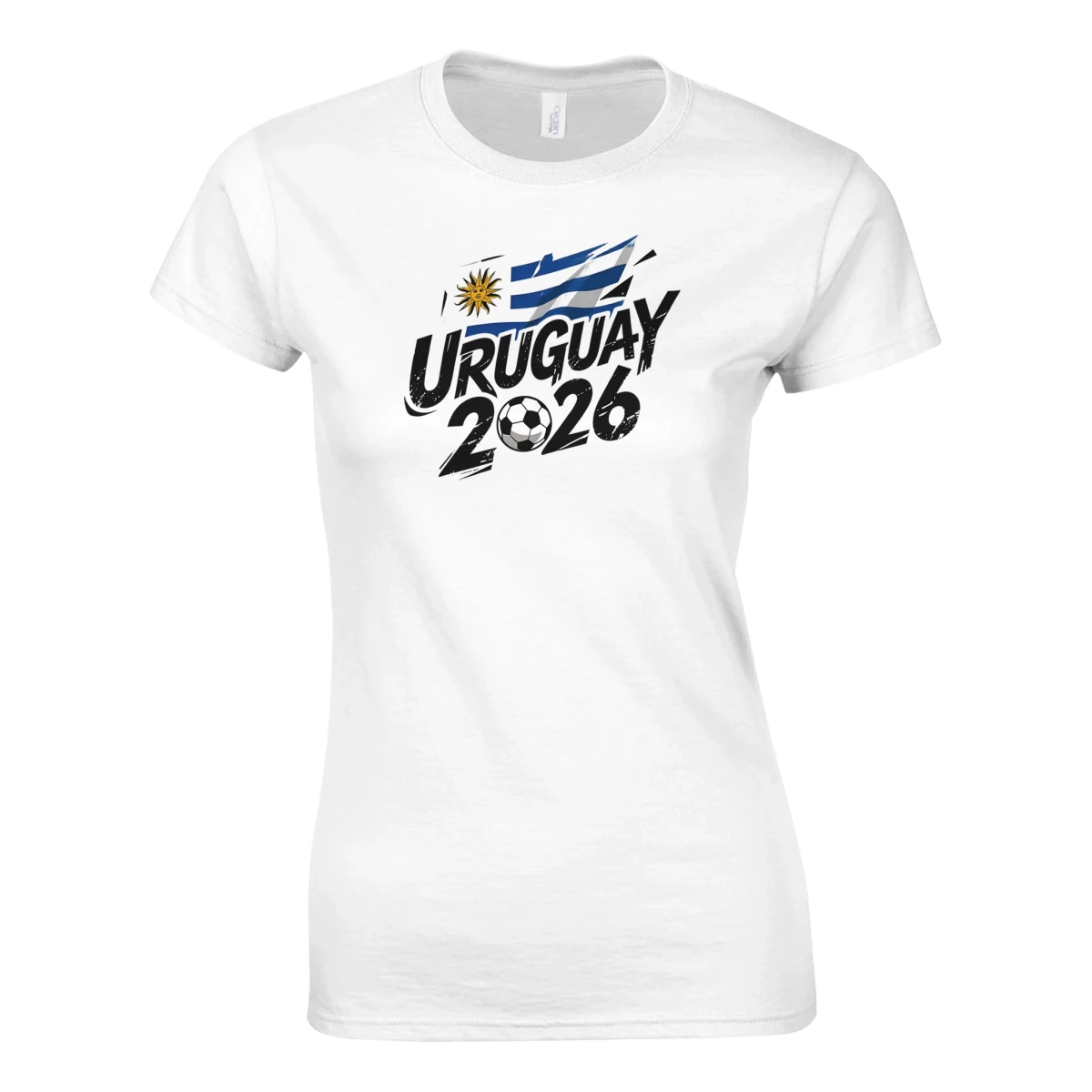 T-shirt Uruguay 2026 - Design Coupe du Monde Football | Maillot Supporters Sélection Nationale pour femme T-shirt - KAWAII FAVIE