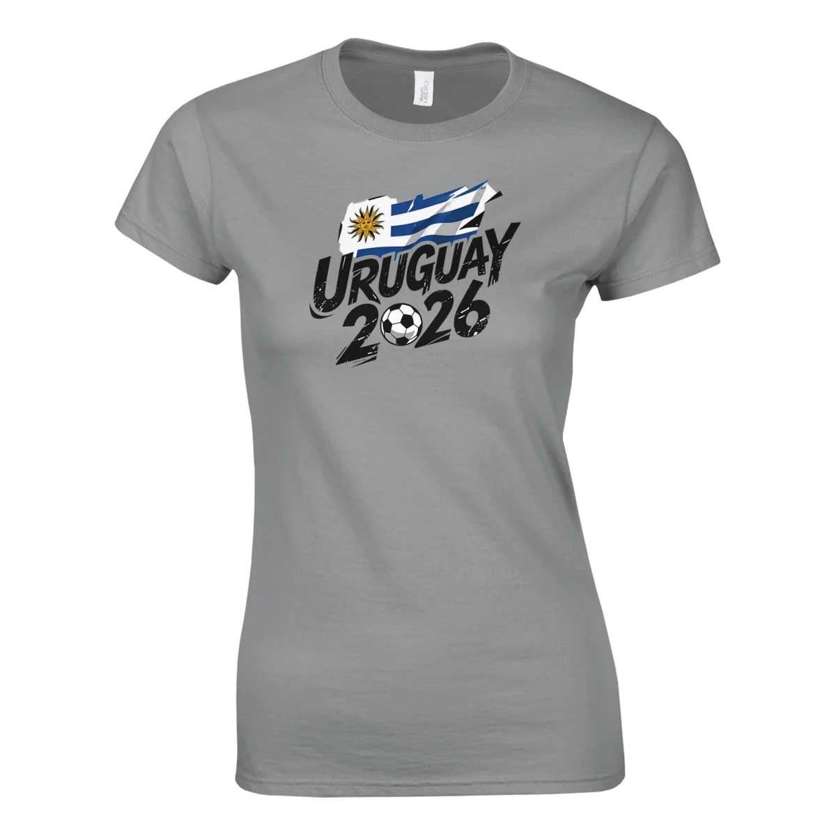 T-shirt Uruguay 2026 - Design Coupe du Monde Football | Maillot Supporters Sélection Nationale pour femme T-shirt - KAWAII FAVIE