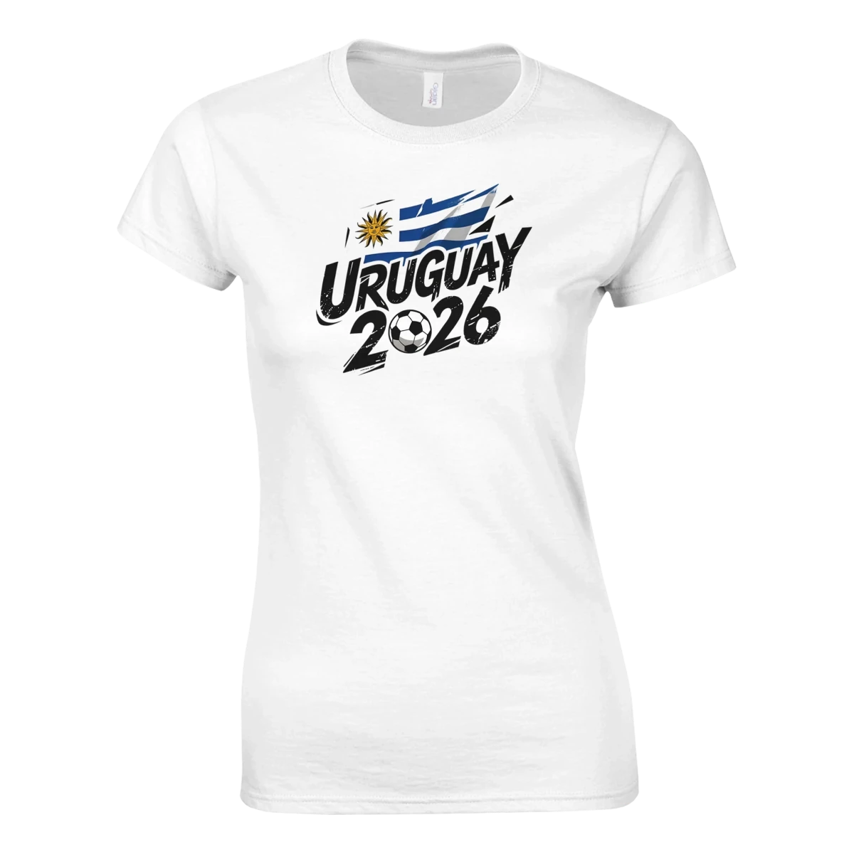 T-shirt Uruguay 2026 - Design Coupe du Monde Football | Maillot Supporters Sélection Nationale pour femme T-shirt - KAWAII FAVIE