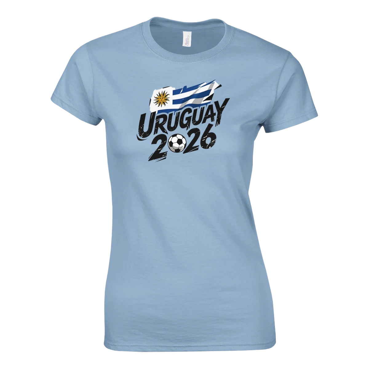 T-shirt Uruguay 2026 - Design Coupe du Monde Football | Maillot Supporters Sélection Nationale pour femme T-shirt - KAWAII FAVIE