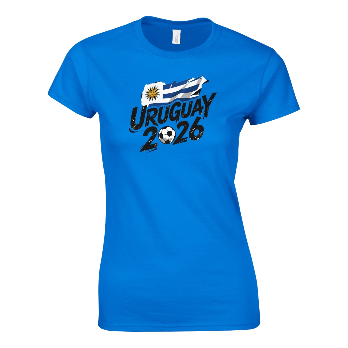 T-shirt Uruguay 2026 - Design Coupe du Monde Football | Maillot Supporters Sélection Nationale pour femme T-shirt - KAWAII FAVIE