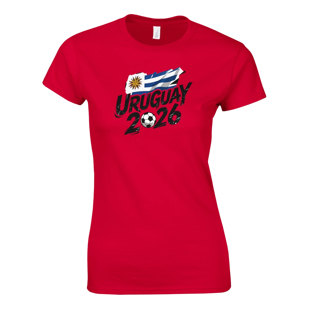 T-shirt Uruguay 2026 - Design Coupe du Monde Football | Maillot Supporters Sélection Nationale pour femme T-shirt - KAWAII FAVIE