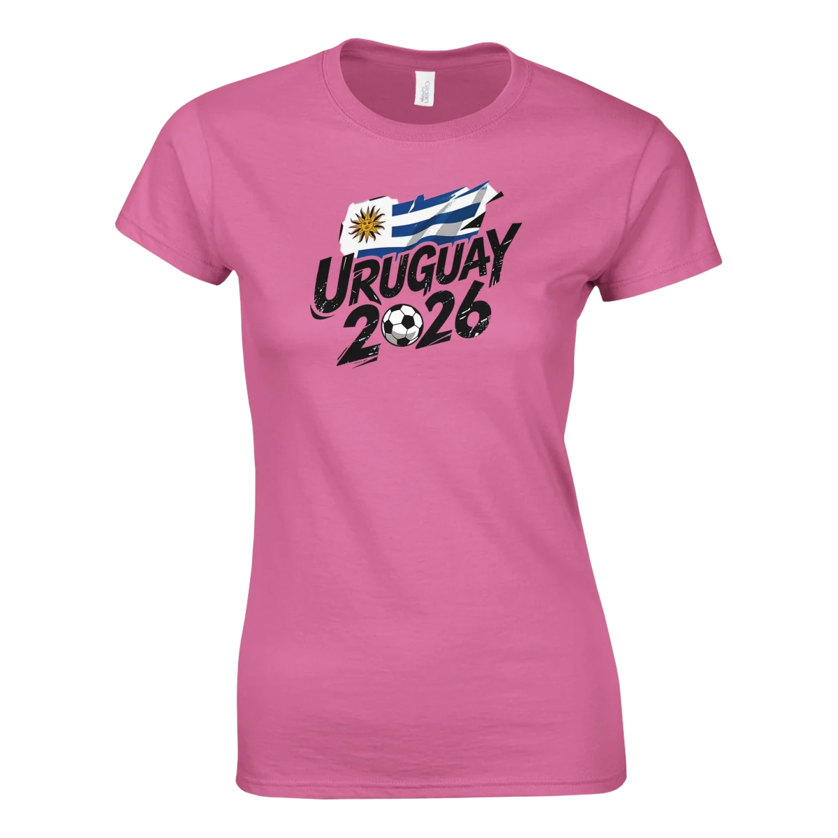 T-shirt Uruguay 2026 - Design Coupe du Monde Football | Maillot Supporters Sélection Nationale pour femme T-shirt - KAWAII FAVIE
