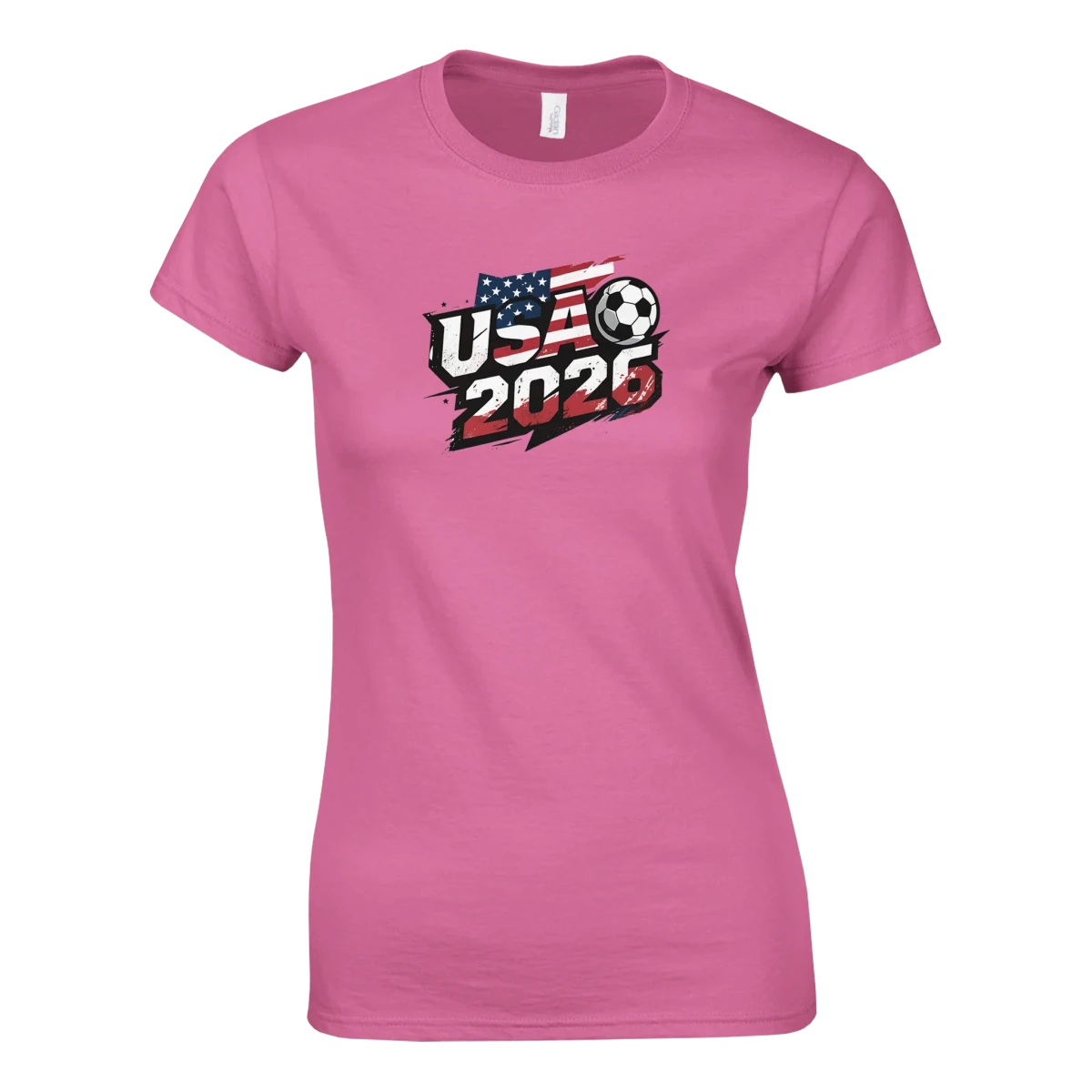 T-shirt USA 2026 - Design Coupe du Monde Football | Maillot Supporters Sélection Nationale pour femme T-shirt- KAWAII FAVIE