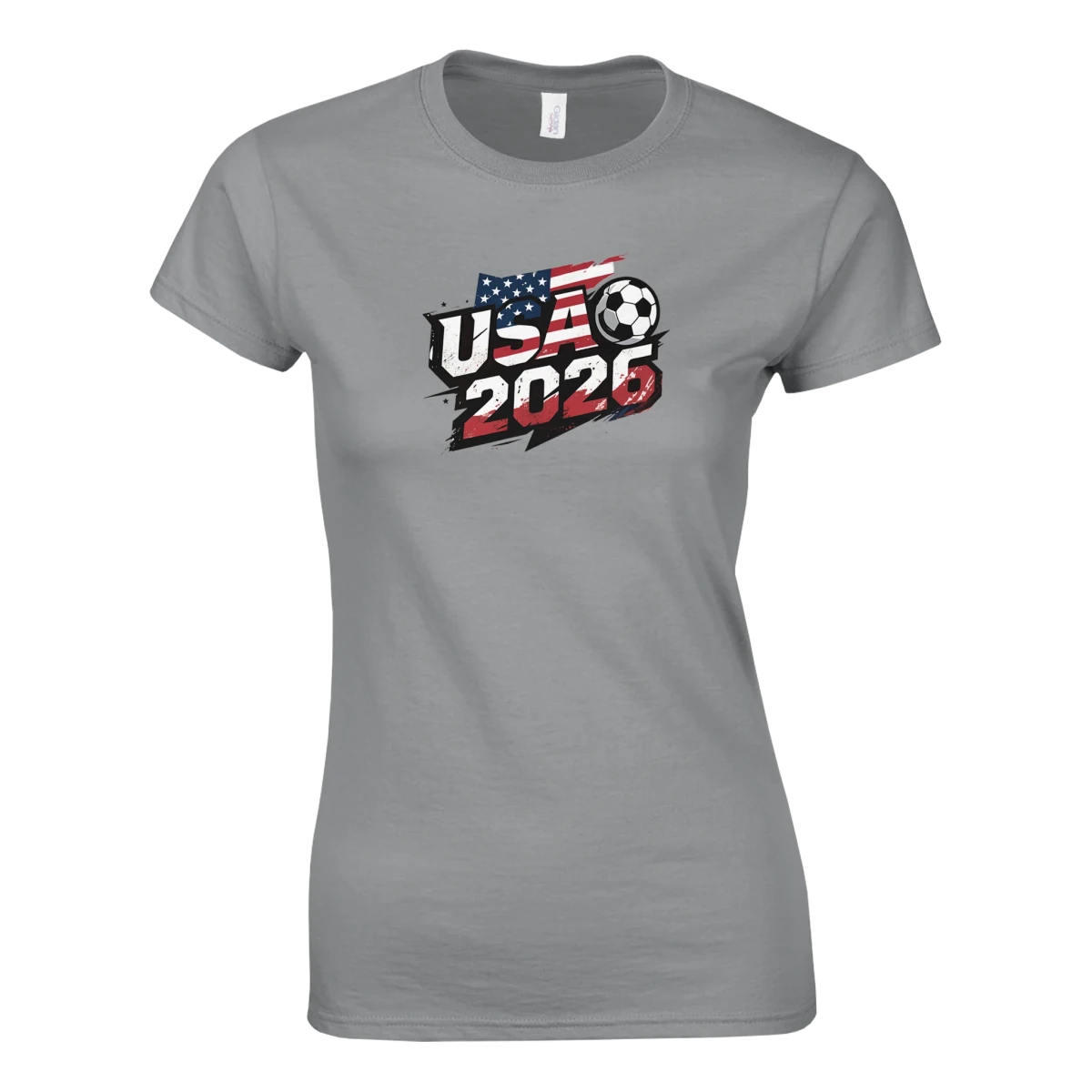 T-shirt USA 2026 - Design Coupe du Monde Football | Maillot Supporters Sélection Nationale pour femme T-shirt- KAWAII FAVIE